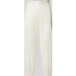 Offwhitefarbene Unifarbene Armani Emporio Armani Bundfaltenhosen aus Baumwolle für Herren Übergrößen 