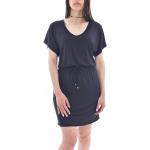 Emporio Armani, Kurzes V-Ausschnitt Stretch Kleid Black, Damen, Größe: S