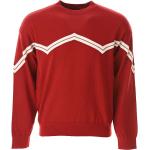 Reduzierte Rote Bestickte Armani Emporio Armani Strickpullover mit Vogel-Motiv aus Wolle für Herren Größe XL 