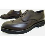 Reduzierte Dunkelbraune Business Armani Emporio Armani Derby Schuhe mit Schnürsenkel aus Leder für Herren 
