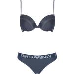 Emporio Armani, Jeans-Effekt Push-Up Brasilianisches Bikini Blue, Damen, Größe: L