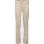 Beige Bestickte Armani Emporio Armani Slim Fit Jeans aus Baumwolle für Herren Weite 33, Länge 30 