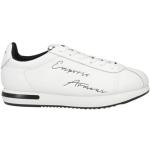 Reduzierte Weiße Armani Emporio Armani Low Sneaker mit Schnürsenkel aus Rindsleder für Damen Größe 35 