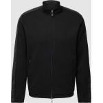 Schwarze Unifarbene Armani Emporio Armani Stehkragen Zip Hoodies & Sweatjacken aus Baumwollmischung für Herren Größe XL 