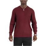 Rote Langärmelige Armani Emporio Armani Rundhals-Ausschnitt Herrensweatshirts aus Wolle Größe L 