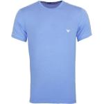 Reduzierte Hellblaue Unifarbene Armani Emporio Armani T-Shirts aus Baumwollmischung für Herren Übergrößen 