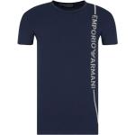 Reduzierte Marineblaue Unifarbene Armani Emporio Armani T-Shirts aus Baumwollmischung für Herren Übergrößen 