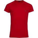 Rote Kurzärmelige Armani Emporio Armani T-Shirts für Herren Größe XL 
