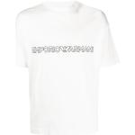 Reduzierte Weiße Kurzärmelige Armani Emporio Armani T-Shirts für Herren Größe L 