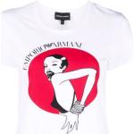 Weiße Armani Emporio Armani T-Shirts für Damen Größe L 