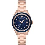 Emporio Armani Uhr - Three-Hand Date Stainless Steel Watch - in gold - für Damen