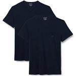 Reduzierte Marineblaue Armani Emporio Armani Herrenunterhemden enganliegend Größe L 2-teilig 