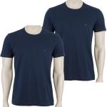 Reduzierte Blaue Armani Emporio Armani Rundhals-Ausschnitt T-Shirts für Herren Größe L 2-teilig 