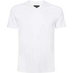 Weiße Armani Emporio Armani V-Ausschnitt T-Shirts für Herren Größe S 