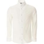 Reduzierte Weiße Casual Langärmelige Armani Emporio Armani Stehkragen Stehkragenhemden aus Baumwolle für Herren Größe XL 