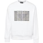 Reduzierte Weiße Bestickte Armani Emporio Armani Herrensweatshirts Größe L 