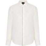 Reduzierte Weiße Elegante Armani Emporio Armani Leinenhemden aus Leinen für Herren Größe 3 XL 