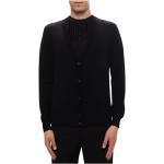 Schwarze Armani Emporio Armani Herrencardigans aus Wolle Größe 3 XL für den für den Winter 