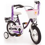 Empress Kinderfahrrad 12 Zoll Fahrrad für Kinder ab 3 Jahre Mädchen Kinderrad Mädchenfahrrad Lila mit Rücktrittbremse und Stützrädern