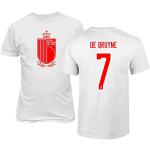 Emprime Baski De Bruyne Belgien Fußball Sportler #7 Fußballtrikot-Stil Shirt Herren Jugend T-Shirt (Weiß, M)