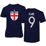 Emprime Baski Harry England Fußball Kane #9 Fußballtrikot-Stil Shirt Herren Jugend T-Shirt (Navy, 2XL)