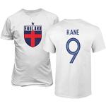 Emprime Baski Harry England Fußball Kane #9 Fußballtrikot-Stil Shirt Herren Jugend T-Shirt (Weiß, 2XL)
