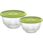 Grüne Emsa Superline Salatschüsseln aus Kunststoff 2-teilig 