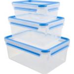 Blaue Emsa Rechteckige Frischhaltedosen aus Polypropylen mit Deckel 3-teilig 