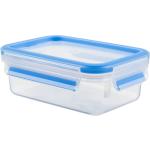 Emsa CLIP & CLOSE Frischhaltedose transparent/blau, 1,0 Liter, Klassikformat