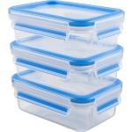 Blaue Emsa clip & close Frischhaltedosen aus Kunststoff 3-teilig 