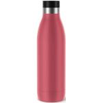 Emsa N31123 Bludrop Isolier-Trinkflasche | 0,7 Liter | Pulverbeschichtung | Edelstahl | Quick-Press Verschluss | 360° Trinkgenuss | 12 h warm | 24 h kühl | auslaufsicher | spülmaschinenfest | Koralle