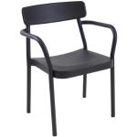 Reduzierte Schwarze Vintage EMU Gartenmöbel Gartenstühle Metall aus Aluminium stapelbar Breite 50-100cm, Höhe 50-100cm, Tiefe 50-100cm 