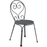 Reduzierte Graue Romantische EMU Gartenmöbel Pigalle Gartenstühle Schmiedeeisen aus Eisen Breite 0-50cm, Höhe 0-50cm, Tiefe 0-50cm 