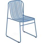 Marineblaue Designer Stühle aus Stoff Breite 0-50cm, Höhe 0-50cm, Tiefe 0-50cm 