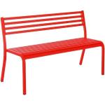 Reduzierte Rote Moderne EMU Gartenmöbel Segno 2-Sitzer-Gartenbänke aus Stahl Breite 100-150cm, Höhe 50-100cm, Tiefe 50-100cm 