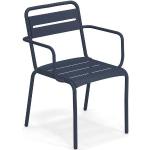 Reduzierte Stahlblaue EMU Gartenmöbel Star Designer Stühle mit Armlehne Breite 50-100cm, Höhe 50-100cm, Tiefe 50-100cm 