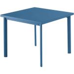 Blaue EMU Gartenmöbel Star Rechteckige Metall-Gartentische aus Metall Breite 50-100cm, Höhe 50-100cm, Tiefe 50-100cm 