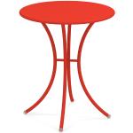 Rote EMU Gartenmöbel Pigalle Gartentische lackiert aus Metall Höhe 50-100cm 