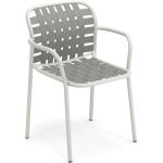Weiße EMU Gartenmöbel Yard Gartenstühle Metall pulverbeschichtet aus Polyrattan Breite 50-100cm, Höhe 50-100cm, Tiefe 50-100cm 