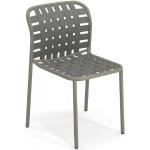 Hellgraue EMU Gartenmöbel Yard Designer Stühle aus Aluminium stapelbar 