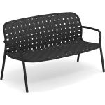 Emu - Yard Sofa - schwarz, Metall,Stoff - 139x77x71 cm - schwarz/ schwarz-grau - schwarz 24/ schwarz-grau 62 (604)