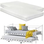 Weiße Betten mit Matratze aus Metall 90x200 
