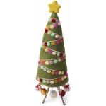Gelbe Skandinavische 35 cm Én Gry & Sif Mini Weihnachtsbäume & Tisch Weihnachtsbäume mit Landschafts-Motiv aus Filz 