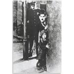 Moderne Charlie Chaplin Leinwandbilder handgemacht 60x90 