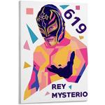Enartly Leinwand Bilder Rey Mysterio Moderne Familien-Schlafzimmer-Dekor-Poster 60x90cm Kein Rahmen
