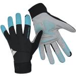 Violette Gefütterte Handschuhe aus Frottee für Damen Größe L für den für den Winter 