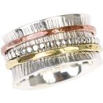 Silberne Tricolor Ringe für Damen 