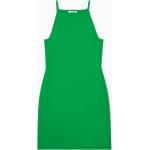 Grüne Elegante COS Mini Strickkleider mit Cutwork aus Polyamid enganliegend für Damen Größe XS 