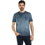 Saphirblaue engbers Henleykragen Shirts mit Tasche aus Baumwolle für Herren Größe M 