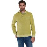 Safrangelbe engbers Herrensweatshirts mit Reißverschluss aus Baumwollmischung Größe XXL 